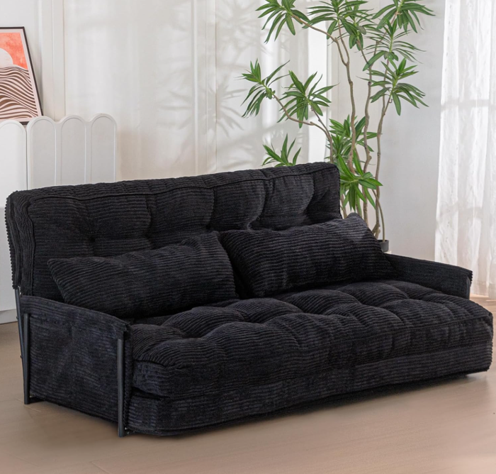 Comfy Small Loveseat – Linen-Like Fabric 2-Seater Sofa for Small Spaces