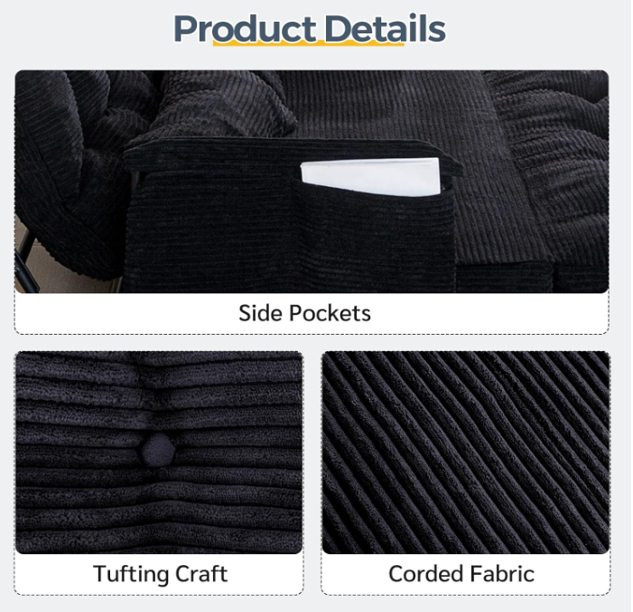 Comfy Small Loveseat – Linen-Like Fabric 2-Seater Sofa for Small Spaces