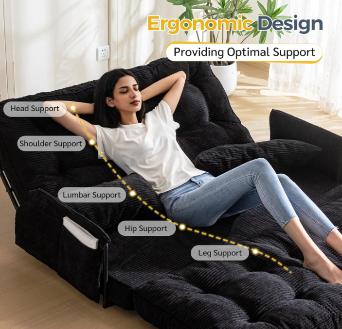 Comfy Small Loveseat – Linen-Like Fabric 2-Seater Sofa for Small Spaces