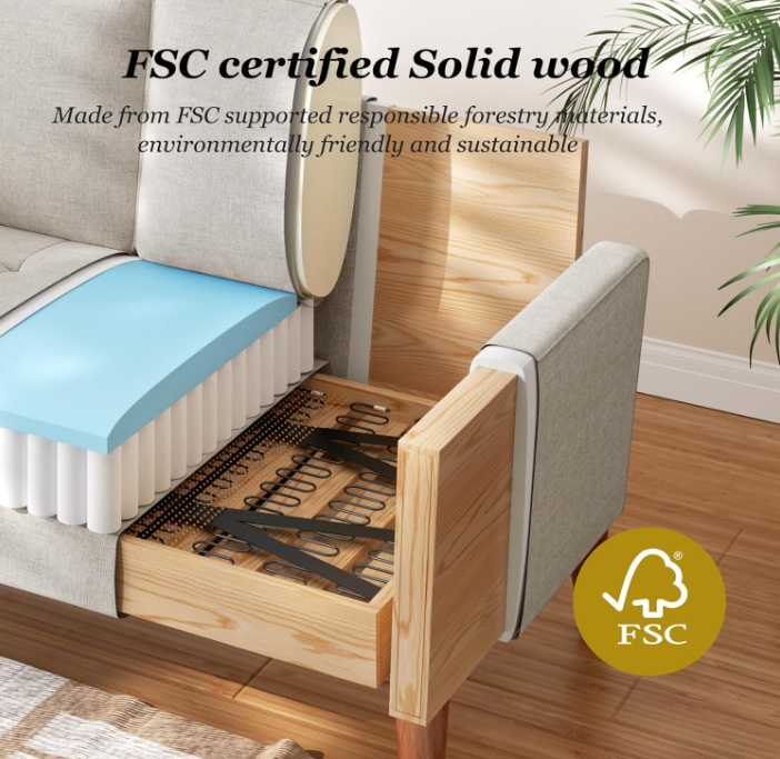 “Comfy Linen-Like Small Loveseat – Durable 2-Seater Sofa for Small Spaces, Apartments, Guest Rooms, and Cozy Lounges”